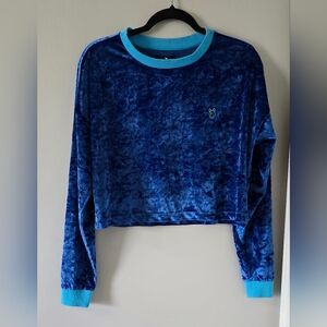 Converse X Miley Cyrus Blue Velour Crop Top